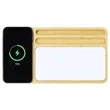 Bamboo 15W Phone Wireless Charger W/ Writing Board | https://www.bestnamebadges.com