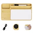 Bamboo 15W Phone Wireless Charger W/ Writing Board | https://www.bestnamebadges.com