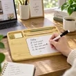 Bamboo 15W Phone Wireless Charger W/ Writing Board | https://www.bestnamebadges.com