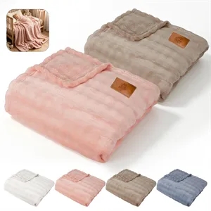 Cozy Plush Bubble Throw Blanket 51"x61"