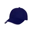 6 Panel Structured Cotton Twill Sandwich Baseball Cap | https://www.bestnamebadges.com