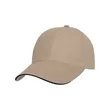 6 Panel Structured Cotton Twill Sandwich Baseball Cap | https://www.bestnamebadges.com
