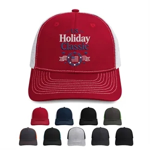 112 Style Structured Snapback Trucker Cap W/ Mesh Back