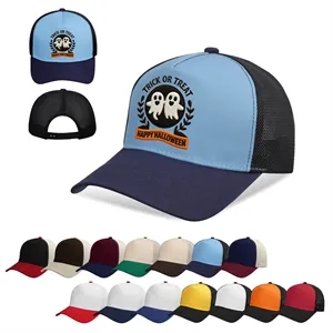 5 Panel Two Tone Trucker Cap W/ High Quality Mesh Back