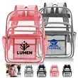 Heavy Duty Security Clear PVC Backpack W/ Mesh Pockets | https://www.bestnamebadges.com