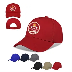 5 Panel Structured Polyester Cotton Baseball Hat