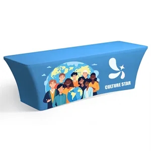 8' Standard 4 Side Rectangle Stretch Table Cover