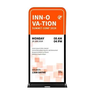 2 Sided Graphic Tension Fabric Display Banner W/ Hardware