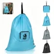 Portable Drawstring Travel Laundry Bag W/ Carabiner | https://www.bestnamebadges.com