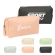 Portable PU Leather Zipper Cosmetic Pouch Makeup Bag | https://www.bestnamebadges.com