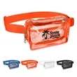 Everywhere 2 Zipper Clear PVC Cross Body Belt Bag | https://www.bestnamebadges.com