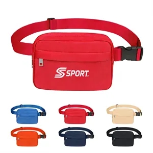 Large Capacity Trendy Crossbody Fanny Pack W/ Zipper
