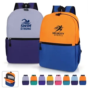 Two Tone Oxford Waterproof Daily Travel Backpack