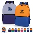 Two Tone Oxford Waterproof Daily Travel Backpack | https://www.bestnamebadges.com
