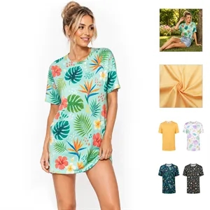 Short Sleeve Women's Loose Casual T Shirt Dress