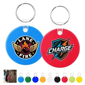 Portable PVC Round Vinyl Keychain Key Tag