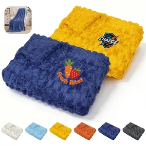 Custom Embroidered Cozy Fleece Throw Blanket 50"x70"