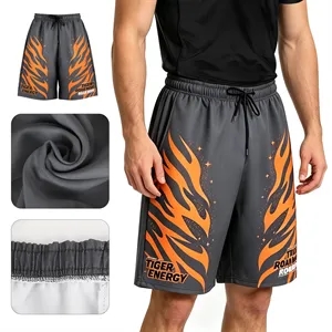 Sublimation Men's Casual Drawstring Shorts W/ Pockets