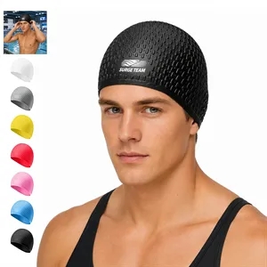 Waterproof Non Slip Silicone Swim Cap For Adults
