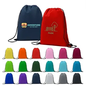 80G Non Woven Drawstring Backpack Cinch Bag 14"x18"