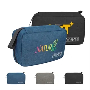 Heathered Portable Travel Hanging Makeup Toiletry Bag