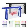 Clear Zippered Toiletry Bag W/ Handle 6.3"x4"x1.5" | https://www.bestnamebadges.com