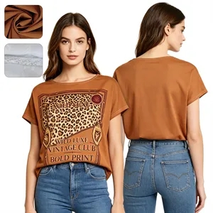 Crew Neck Women's Summer Tops Short Sleeve T Shirts