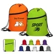 420D Oxford Drawstring Backpack W/Zipper Pocket&Ear Bud Port | https://www.bestnamebadges.com