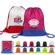 Two Tone Large Sports Drawstring Backpack Bag | https://www.bestnamebadges.com