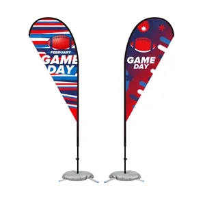 7' Double Sided Custom Teardrop Flag Kit W/ Optional Base
