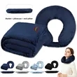 2 In 1 Travel Blanket & U Shaped Pillow Set 50"x60" | https://www.bestnamebadges.com