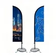 9' Custom Full Color Double Sided Feather Flag Kit W/ Base | https://www.bestnamebadges.com