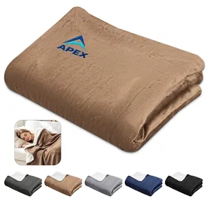 Warm Flannel Sherpa Throw Blanket 50"x60"