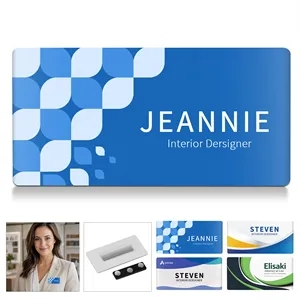 Full Color Magnetic Name Tags Badge 3"x1.5"