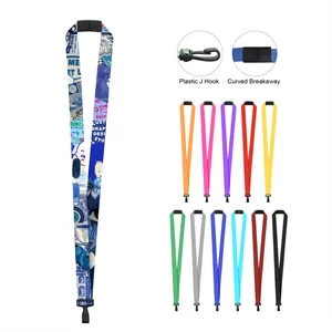 3/4" Dye Sublimation Breakaway Lanyard W/ Plastic J Hook