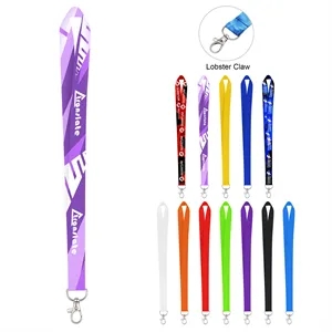 1" Full Color Dye Sublimation Polyester Badge Lanyard