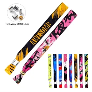 5/8" Sublimated Reusable Event Wristband W/ Two Way Lock