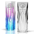 Gradient Color Elegant Faceted Crystal Trophy Award | https://www.bestnamebadges.com