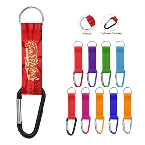 3/4" Dye Sublimation Key Holder W/Carabiner