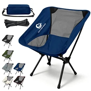 Portable Mesh Back Folding Camping Chair W/ Carry Bag