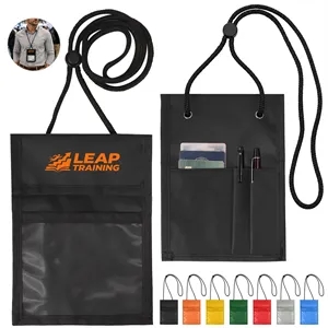 Clear Window Neck Wallet W/ Lanyard,Pen&Card Holder