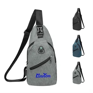 Outdoor Crossbody Sling Backpack W/ Charging Port
