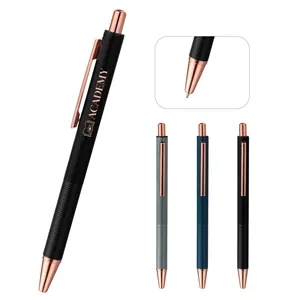 0.5mm Metal Retractable Gel Ink Pen W/ Thread Grip