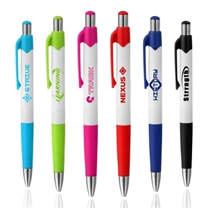 1.0mm Classic Retractable Ballpoint Pen W/ Soft Grip