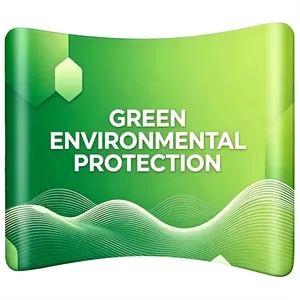 10'x8' Curved Pop Up Fabric Trade Show Booth Display