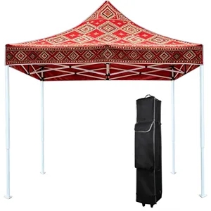 10'x10' Heavy Duty Full Color Canopy Tent W/ Wheeled Bag