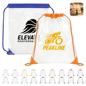 Large Clear Stadium Drawstring Backpack