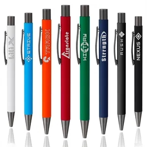 1.0mm Soft Touch Metal Click Pen