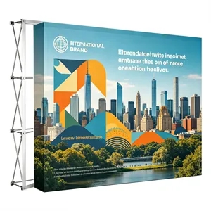 10'x8' Full Color Fabric Pop Up Straight Display Stand