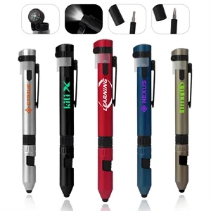 7 In 1 Outdoor Multifunction Tool Pen W/ Stylus & Compass